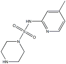 N-(4-methylpyridin-2-yl)piperazine-1-sulfonamide 结构式