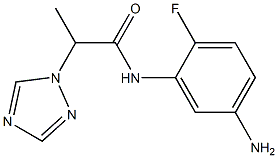 N-(5-amino-2-fluorophenyl)-2-(1H-1,2,4-triazol-1-yl)propanamide 结构式