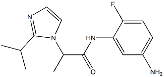 N-(5-amino-2-fluorophenyl)-2-[2-(propan-2-yl)-1H-imidazol-1-yl]propanamide 结构式
