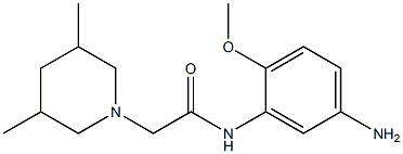 N-(5-amino-2-methoxyphenyl)-2-(3,5-dimethylpiperidin-1-yl)acetamide 结构式