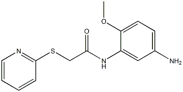 N-(5-amino-2-methoxyphenyl)-2-(pyridin-2-ylsulfanyl)acetamide 结构式