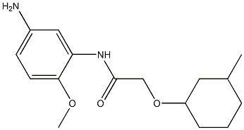 N-(5-amino-2-methoxyphenyl)-2-[(3-methylcyclohexyl)oxy]acetamide 结构式