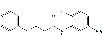 N-(5-amino-2-methoxyphenyl)-3-(phenylsulfanyl)propanamide 结构式