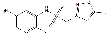 N-(5-amino-2-methylphenyl)-1-(5-methyl-1,2-oxazol-3-yl)methanesulfonamide 结构式