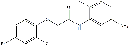 N-(5-amino-2-methylphenyl)-2-(4-bromo-2-chlorophenoxy)acetamide 结构式