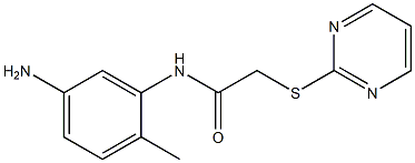 N-(5-amino-2-methylphenyl)-2-(pyrimidin-2-ylsulfanyl)acetamide 结构式