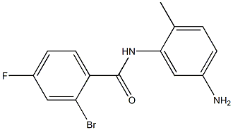 N-(5-amino-2-methylphenyl)-2-bromo-4-fluorobenzamide 结构式