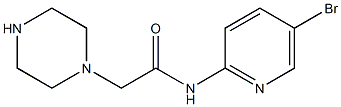 N-(5-bromopyridin-2-yl)-2-(piperazin-1-yl)acetamide 结构式