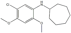 N-(5-chloro-2,4-dimethoxyphenyl)cycloheptanamine 结构式