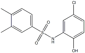 N-(5-chloro-2-hydroxyphenyl)-3,4-dimethylbenzene-1-sulfonamide 结构式