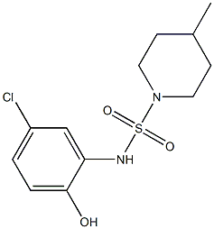 N-(5-chloro-2-hydroxyphenyl)-4-methylpiperidine-1-sulfonamide 结构式