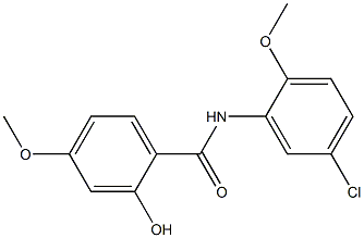 N-(5-chloro-2-methoxyphenyl)-2-hydroxy-4-methoxybenzamide 结构式