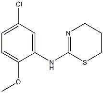 N-(5-chloro-2-methoxyphenyl)-5,6-dihydro-4H-1,3-thiazin-2-amine 结构式