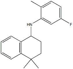 N-(5-fluoro-2-methylphenyl)-4,4-dimethyl-1,2,3,4-tetrahydronaphthalen-1-amine 结构式