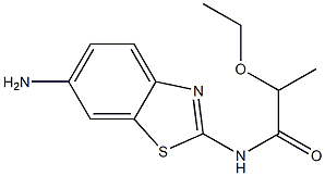 N-(6-amino-1,3-benzothiazol-2-yl)-2-ethoxypropanamide 结构式