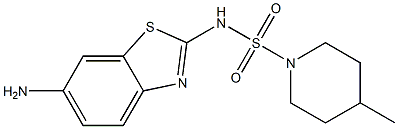 N-(6-amino-1,3-benzothiazol-2-yl)-4-methylpiperidine-1-sulfonamide 结构式