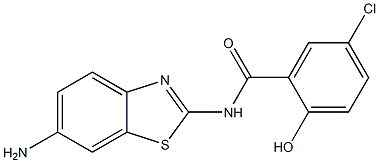 N-(6-amino-1,3-benzothiazol-2-yl)-5-chloro-2-hydroxybenzamide 结构式