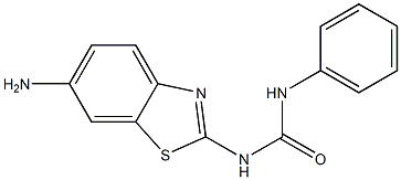 N-(6-amino-1,3-benzothiazol-2-yl)-N'-phenylurea 结构式