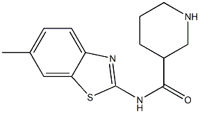 N-(6-methyl-1,3-benzothiazol-2-yl)piperidine-3-carboxamide 结构式