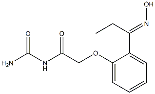 N-(aminocarbonyl)-2-{2-[(1E)-N-hydroxypropanimidoyl]phenoxy}acetamide 结构式