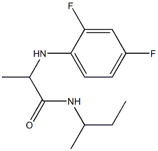 N-(butan-2-yl)-2-[(2,4-difluorophenyl)amino]propanamide 结构式