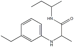 N-(butan-2-yl)-2-[(3-ethylphenyl)amino]propanamide 结构式