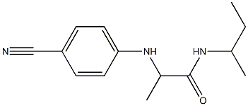 N-(butan-2-yl)-2-[(4-cyanophenyl)amino]propanamide 结构式