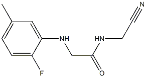 N-(cyanomethyl)-2-[(2-fluoro-5-methylphenyl)amino]acetamide 结构式