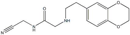 N-(cyanomethyl)-2-{[2-(2,3-dihydro-1,4-benzodioxin-6-yl)ethyl]amino}acetamide 结构式