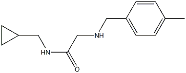 N-(cyclopropylmethyl)-2-{[(4-methylphenyl)methyl]amino}acetamide 结构式