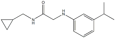 N-(cyclopropylmethyl)-2-{[3-(propan-2-yl)phenyl]amino}acetamide 结构式