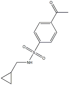 N-(cyclopropylmethyl)-4-acetylbenzene-1-sulfonamide 结构式