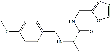 N-(furan-2-ylmethyl)-2-{[(4-methoxyphenyl)methyl]amino}propanamide 结构式