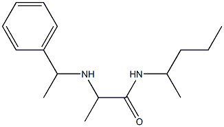 N-(pentan-2-yl)-2-[(1-phenylethyl)amino]propanamide 结构式