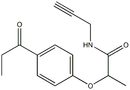 N-(prop-2-yn-1-yl)-2-(4-propanoylphenoxy)propanamide 结构式