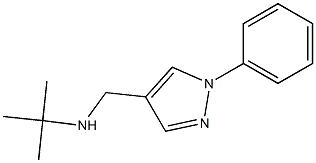 N-(tert-butyl)-N-[(1-phenyl-1H-pyrazol-4-yl)methyl]amine 结构式