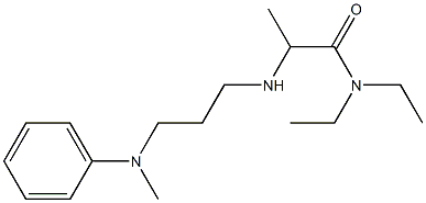 N,N-diethyl-2-({3-[methyl(phenyl)amino]propyl}amino)propanamide 结构式