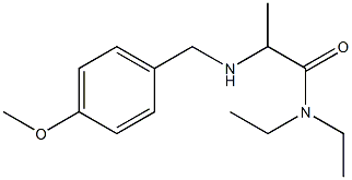 N,N-diethyl-2-{[(4-methoxyphenyl)methyl]amino}propanamide 结构式