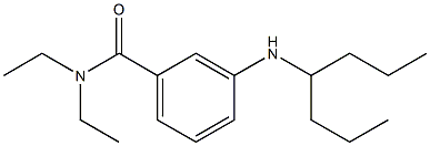 N,N-diethyl-3-(heptan-4-ylamino)benzamide 结构式