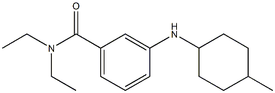 N,N-diethyl-3-[(4-methylcyclohexyl)amino]benzamide 结构式