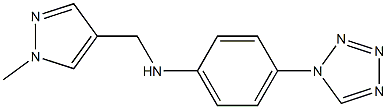 N-[(1-methyl-1H-pyrazol-4-yl)methyl]-4-(1H-1,2,3,4-tetrazol-1-yl)aniline 结构式