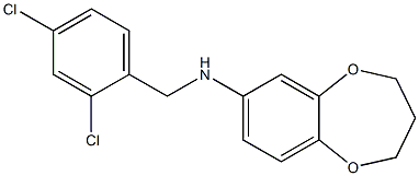 N-[(2,4-dichlorophenyl)methyl]-3,4-dihydro-2H-1,5-benzodioxepin-7-amine 结构式