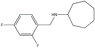 N-[(2,4-difluorophenyl)methyl]cycloheptanamine 结构式