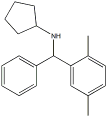 N-[(2,5-dimethylphenyl)(phenyl)methyl]cyclopentanamine 结构式