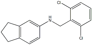 N-[(2,6-dichlorophenyl)methyl]-2,3-dihydro-1H-inden-5-amine 结构式
