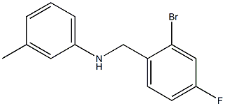 N-[(2-bromo-4-fluorophenyl)methyl]-3-methylaniline 结构式