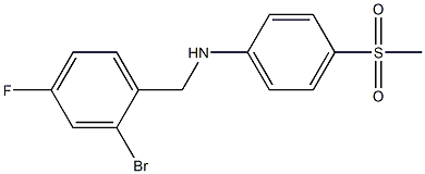 N-[(2-bromo-4-fluorophenyl)methyl]-4-methanesulfonylaniline 结构式