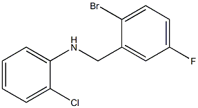 N-[(2-bromo-5-fluorophenyl)methyl]-2-chloroaniline 结构式