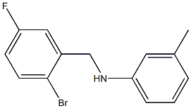 N-[(2-bromo-5-fluorophenyl)methyl]-3-methylaniline 结构式