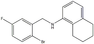 N-[(2-bromo-5-fluorophenyl)methyl]-5,6,7,8-tetrahydronaphthalen-1-amine 结构式